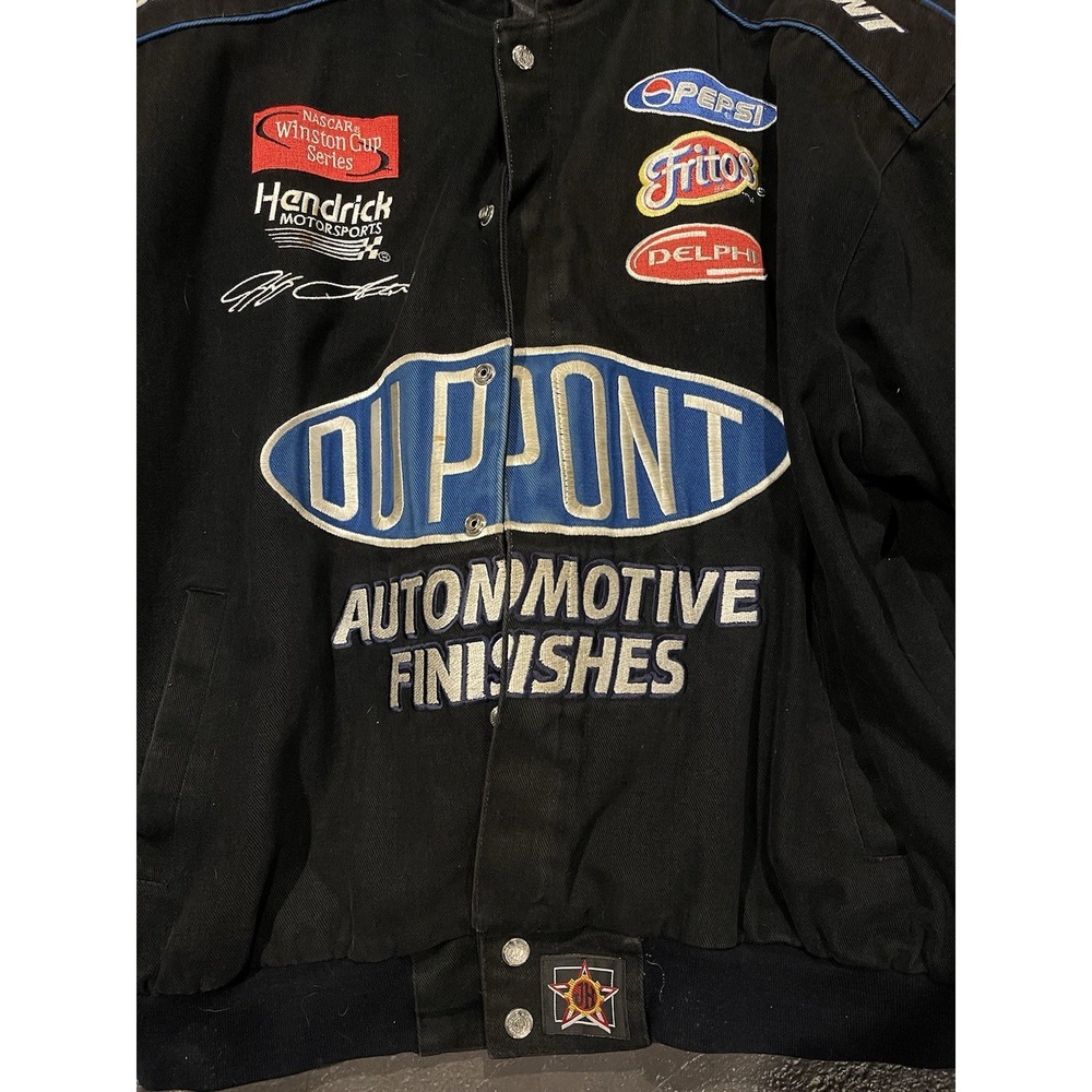 Black Vintage Jeff Gordon Jacket Size XL, Early 2000s, Dupont - Picture 4 of 6